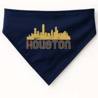 Retro Houston Skyline Texas USA-Made Doggie Bandana