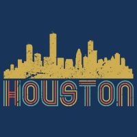 Retro Houston Skyline Texas USA-Made Doggie Bandana