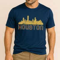 Retro Houston Skyline Texas Performance Shirt
