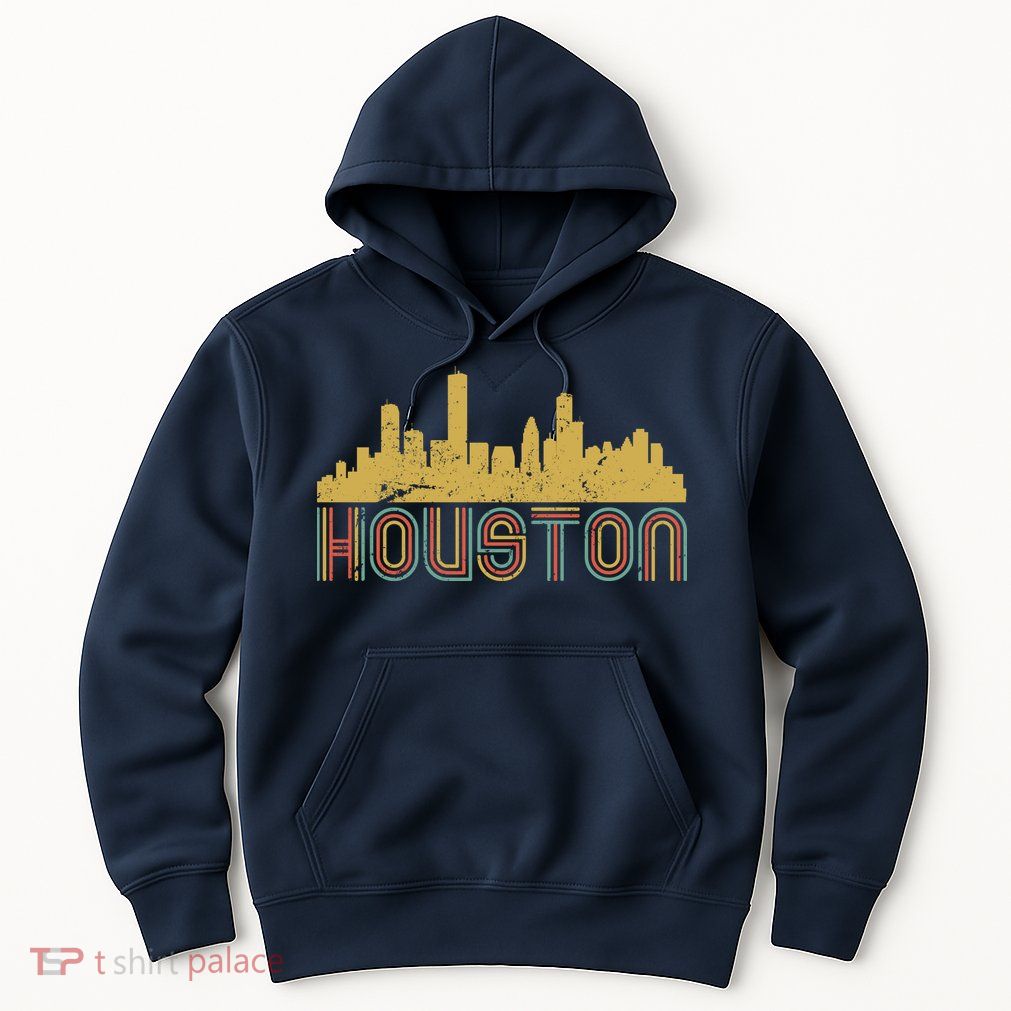 Retro Houston Skyline Texas Hoodie