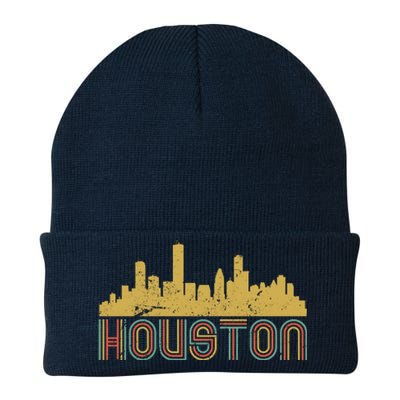 Retro Houston Skyline Texas Knit Cap Winter Beanie