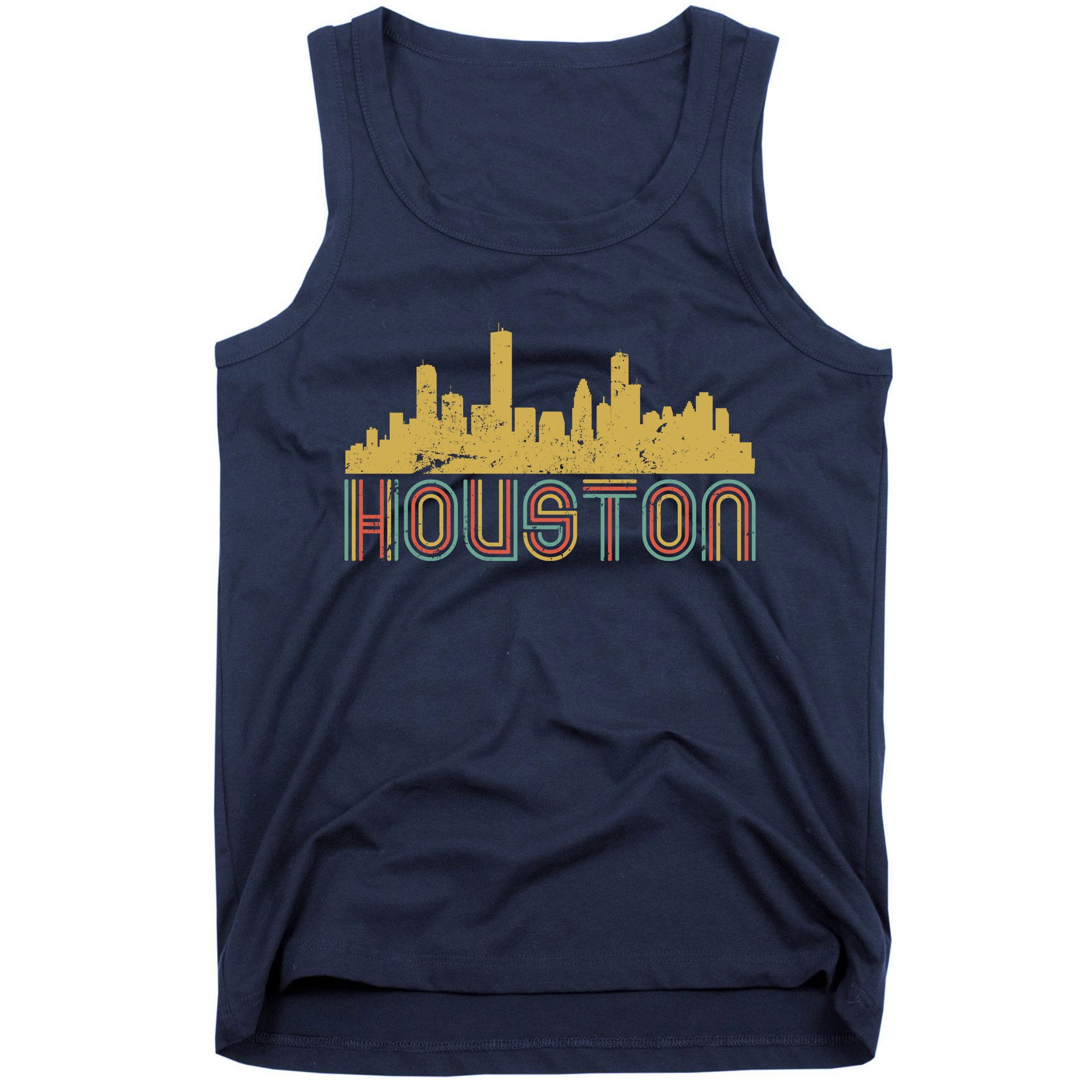 Retro Houston Skyline Texas Tank Top