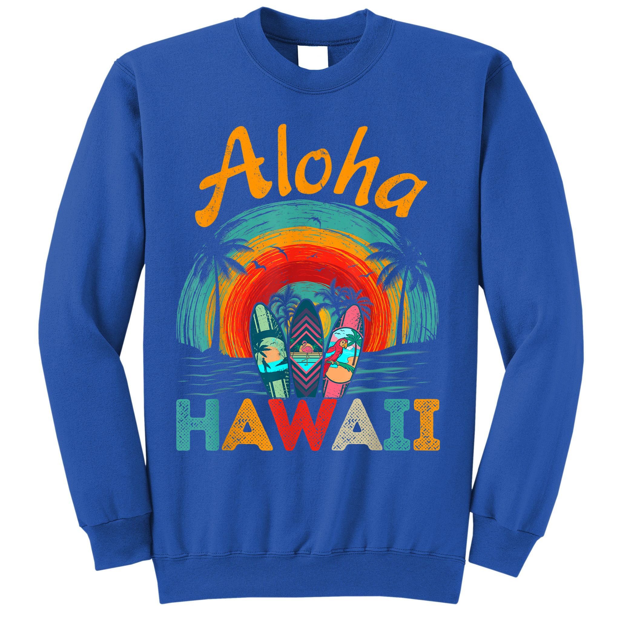 Retro Hawaiian Surfboard Aloha Hawaii Island Surfer Outfits Sweatshirt