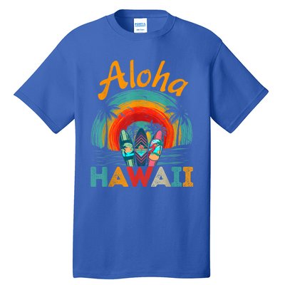 Retro Hawaiian Surfboard Aloha Hawaii Island Surfer Outfits Tall T-Shirt