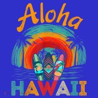 Retro Hawaiian Surfboard Aloha Hawaii Island Surfer Outfits Premium T-Shirt