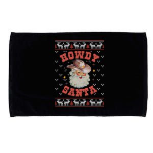 Retro Howdy Santa Country Christmas Christmas Cow Cute Gift Microfiber Hand Towel