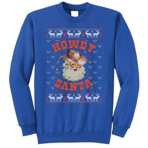 Retro Howdy Santa Country Christmas Christmas Cow Cute Gift Sweatshirt