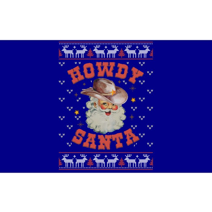 Retro Howdy Santa Country Christmas Christmas Cow Cute Gift Bumper Sticker