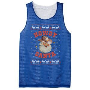 Retro Howdy Santa Country Christmas Christmas Cow Cute Gift Mesh Reversible Basketball Jersey Tank