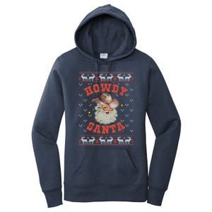 Retro Howdy Santa Country Christmas Christmas Cow Cute Gift Women's Pullover Hoodie