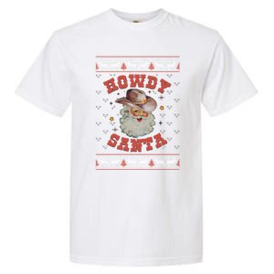 Retro Howdy Santa Country Christmas Christmas Cow Cute Gift Garment-Dyed Heavyweight T-Shirt