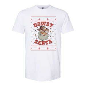 Retro Howdy Santa Country Christmas Christmas Cow Cute Gift Softstyle CVC T-Shirt