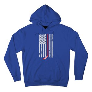 Red Hockey Stick American Flag Hockey Love Great Gift Hoodie