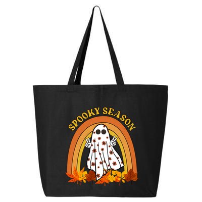 Retro Halloween Spooky Season Ghost Fall Rainbow 25L Jumbo Tote