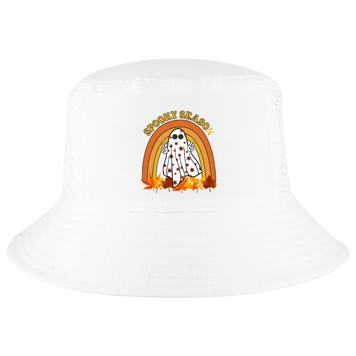 Retro Halloween Spooky Season Ghost Fall Rainbow Cool Comfort Performance Bucket Hat