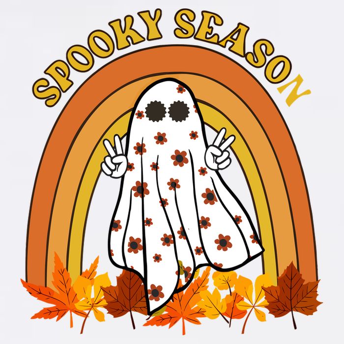 Retro Halloween Spooky Season Ghost Fall Rainbow Cool Comfort Performance Bucket Hat