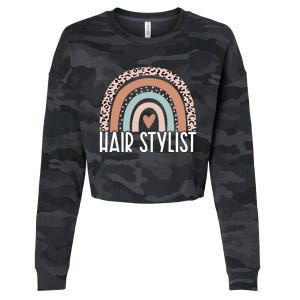 Rainbow Hair Stylist Shampoo Dealer The Best Hairstylist Cute Gift Cropped Pullover Crew