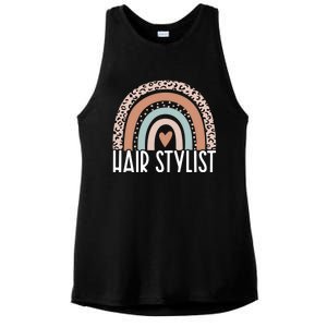 Rainbow Hair Stylist Shampoo Dealer The Best Hairstylist Cute Gift Ladies PosiCharge Tri-Blend Wicking Tank