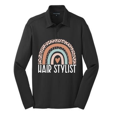 Rainbow Hair Stylist Shampoo Dealer The Best Hairstylist Cute Gift Silk Touch Performance Long Sleeve Polo