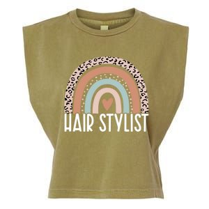 Rainbow Hair Stylist Shampoo Dealer The Best Hairstylist Cute Gift Garment-Dyed Women's Muscle Tee