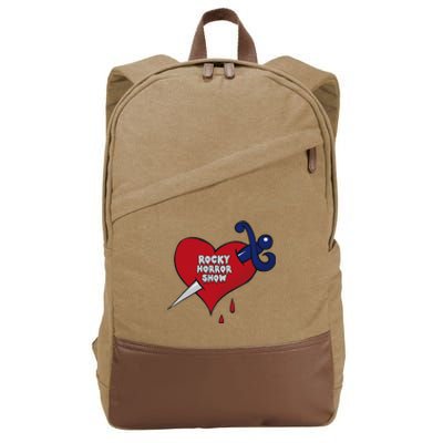 Rocky Horror Show Bleeding Heart Logo Tattoo Cotton Canvas Backpack