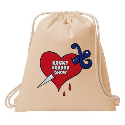 Rocky Horror Show Bleeding Heart Logo Tattoo Drawstring Bag