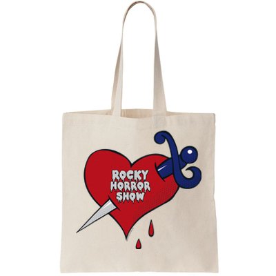 Rocky Horror Show Bleeding Heart Logo Tattoo Tote Bag