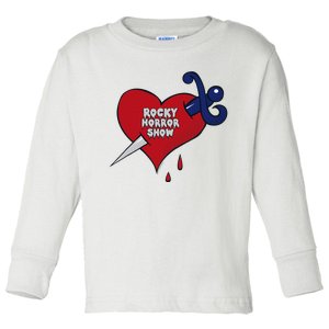 Rocky Horror Show Bleeding Heart Logo Tattoo Toddler Long Sleeve Shirt