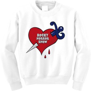 Rocky Horror Show Bleeding Heart Logo Tattoo Kids Sweatshirt