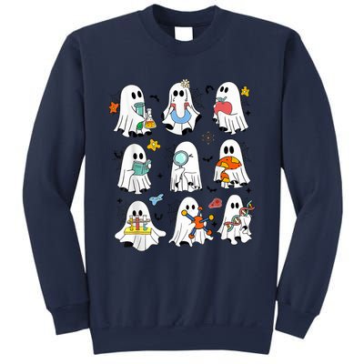 Retro Halloween Science Teacher Ghost Laboratory Teacher Sweatshirt