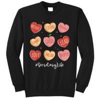 Retro Hearts School Secretary Life Funny Valentines Day Sweatshirt