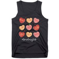 Retro Hearts School Secretary Life Funny Valentines Day Tank Top