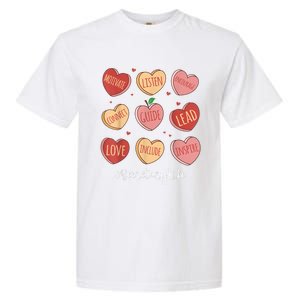 Retro Hearts School Secretary Life Funny Valentines Day Garment-Dyed Heavyweight T-Shirt