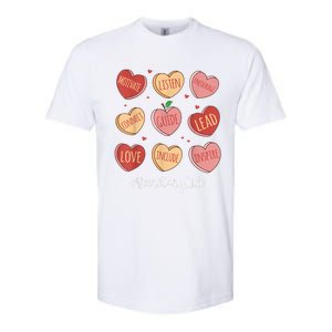 Retro Hearts School Secretary Life Funny Valentines Day Softstyle CVC T-Shirt