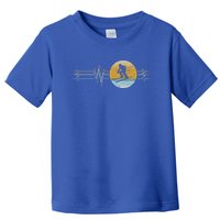 Retro Heartbeat Skiing Sport Lifeline Vintage Ski Gift Funny Gift Toddler T-Shirt