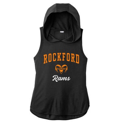 Rockford High School Rams Ladies PosiCharge Tri-Blend Wicking Draft Hoodie Tank