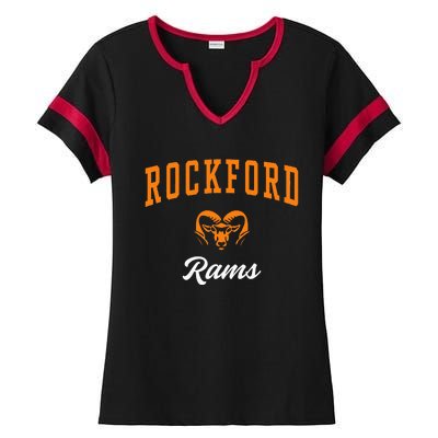 Rockford High School Rams Ladies Halftime Notch Neck Tee