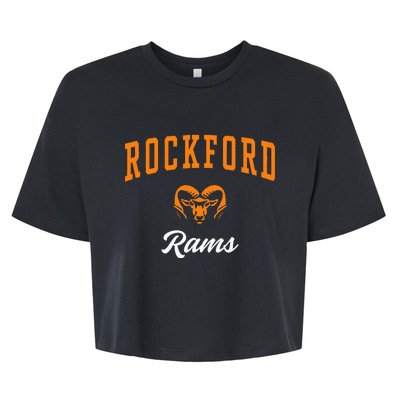 Rockford High School Rams Bella+Canvas Jersey Crop Tee