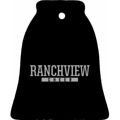 Ranchview High School Cheer Ceramic Bell Ornament