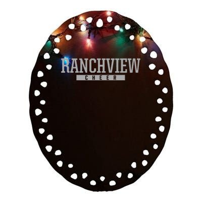 Ranchview High School Cheer Ceramic Oval Ornament