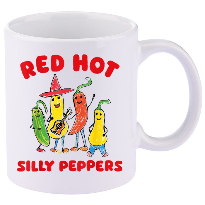 Red Hot Silly Peppers 11oz C Handle Ceramic Mug