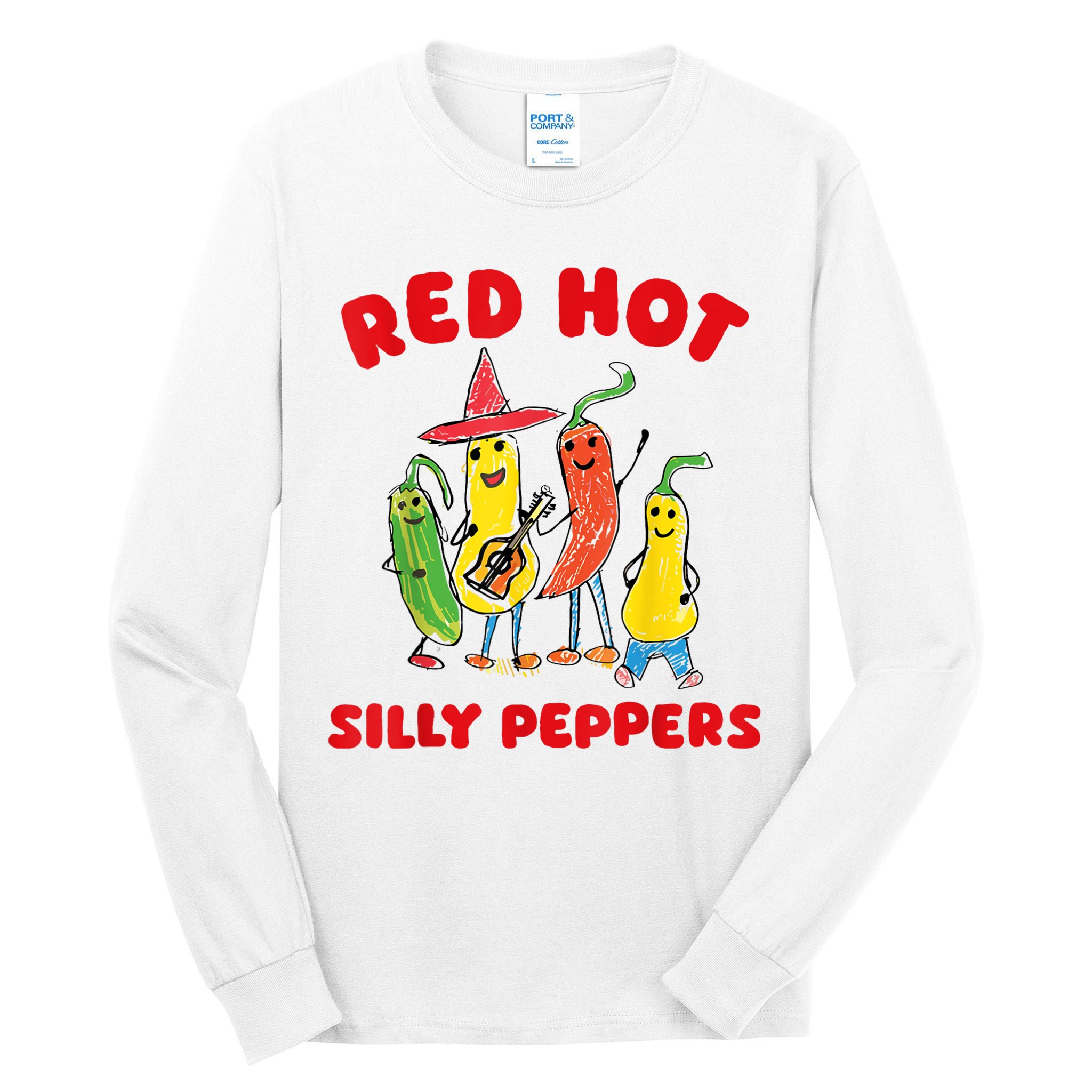 Red Hot Silly Peppers Tall Long Sleeve T-Shirt