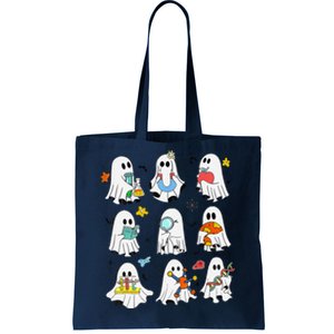 Retro Halloween Science Teacher Ghost Laboratory Teacher Tote Bag