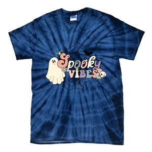 Retro Halloween Spooky Vibes Tie-Dye T-Shirt