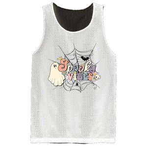 Retro Halloween Spooky Vibes Mesh Reversible Basketball Jersey Tank