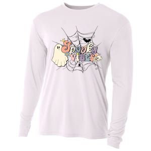 Retro Halloween Spooky Vibes Cooling Performance Long Sleeve Crew