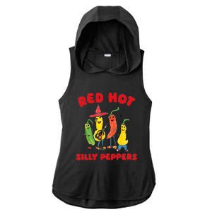 Red Hot Silly Peppers Ladies PosiCharge Tri-Blend Wicking Draft Hoodie Tank