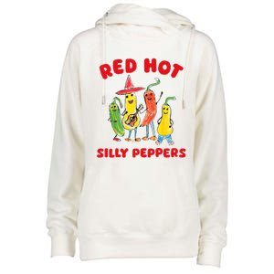 Red Hot Silly Peppers Womens Funnel Neck Pullover Hood