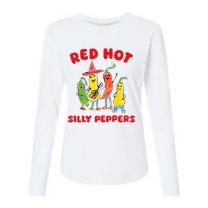 Red Hot Silly Peppers Womens Cotton Relaxed Long Sleeve T-Shirt