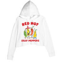 Red Hot Silly Peppers Crop Fleece Hoodie